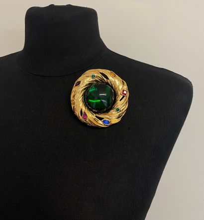 null YVES SAINT LAURENT Made in France by Robert GOOSSENS Tinos pendant brooch in...