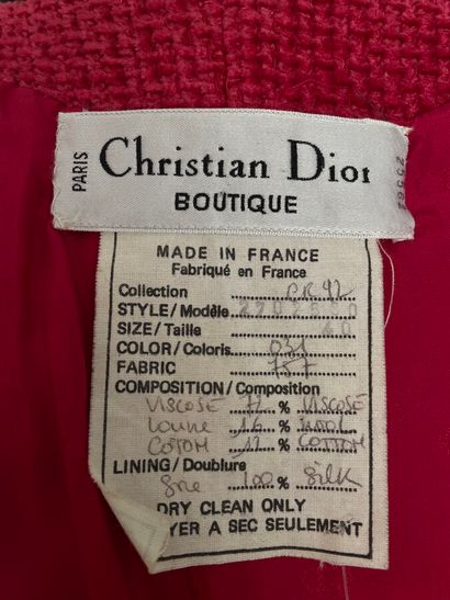 null CHRISTIAN DIOR Boutique Jacket in raspberry composite material with silk lining...