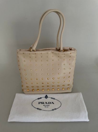PRADA Made in Italy Handbag in cream lambskin...