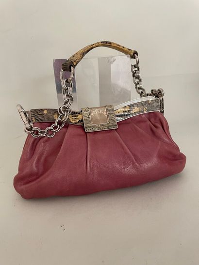 PRADA Shoulder bag in old pink leather and...