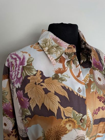 null KENZO Silk blouse printed with flowers - Taile indiquée 40