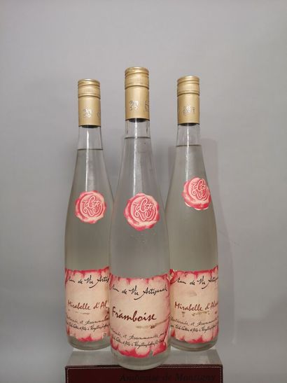 null 3 bouteilles EAU DE VIE d'Alsace dont 2 Mirabelle et 1 Framboise -Théo CATTIN...