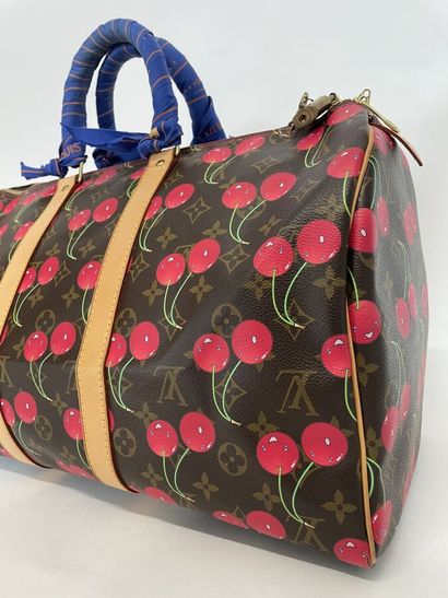 null LOUIS VUITTON and MURAKAMI Paris Made in France Collector's bag keepall cherry...