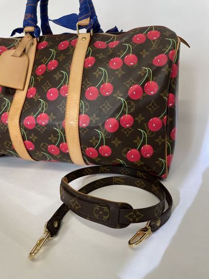 null LOUIS VUITTON and MURAKAMI Paris Made in France Collector's bag keepall cherry...