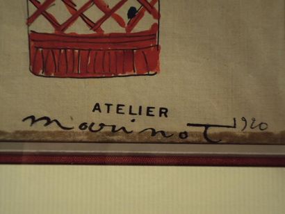 Maurice MARINOT (1882-1960) Vase aux fleurs Aquarelle sur papier signé du cachet...
