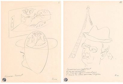 Léopold SURVAGE MANUSCRIT autographe et 117 dessins originaux, Divertissements et...