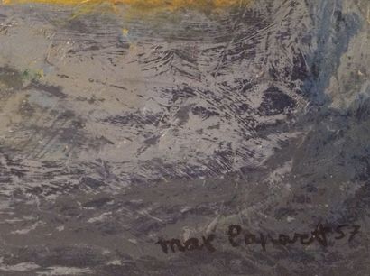 Max PAPART (1911-1994) Route de Meyreuil Aix en Provence 1957 huile sur toile signée...