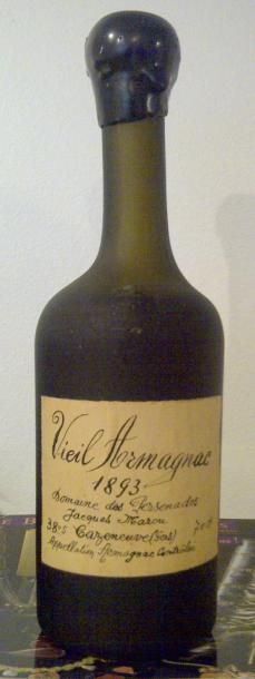 null 1 Bouteille VIEIL ARMAGNAC 1893 - DOMAINE DES PERSENADES Niveau 7,5 cm. sous...