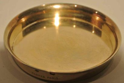 HERMES Paris Coupelle en argent doré - Diamètre : 6 cm - Poids : 32 g