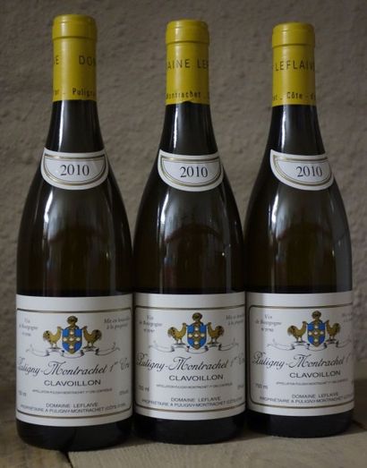 null 3 Bouteilles Puligny 1er Cru "CLAVOILLON" 2010 - LEFLAIVE