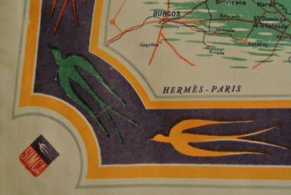 null HERMES Paris "SIMCA Carte de France" by Blondel la Rougery (1949) Multicolored...