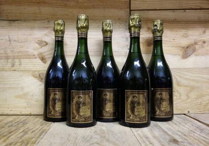 null 5 Bouteilles CHAMPAGNE POMMERY "Cuvée LOUISE" 1985