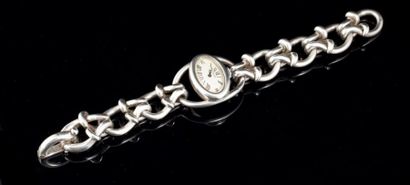 FRED Paris Bracelet montre de dame en argent à maillon noeud, mouvement mécanique...