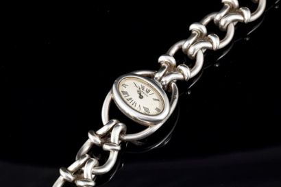FRED Paris Bracelet montre de dame en argent à maillon noeud, mouvement mécanique...