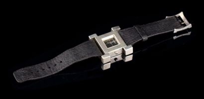 SERGE MANZON pour Longines Montre bracelet carré en argent, mouvement mécanique et...
