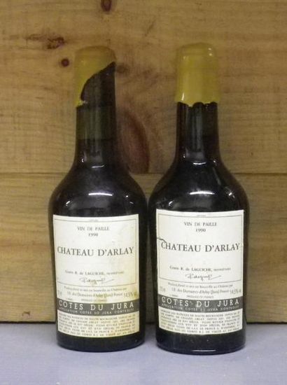 null 2 Demi bouteilles CHÂTEAU D'ARLAY "VIN DE PAILLE" 1990 - COMTE R. DE LAGUICHE...
