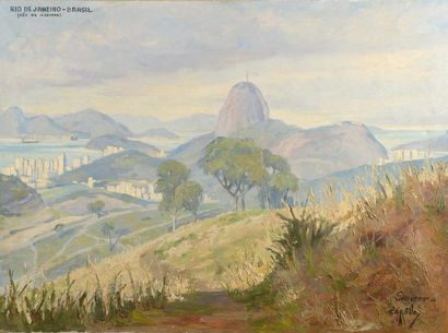CAROLLO GOMES Sobragil (Alegrete 1896 - 1974 Rio de Janeiro) Rio de Janeiro Huile...
