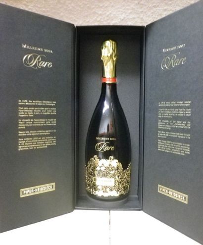 null 1 Bouteille CHAMPAGNE PIPER HEIDSIECK "Cuvée rare" 2002 Coffret.