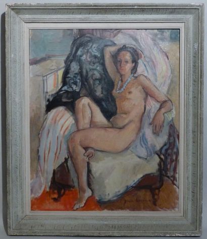 null LOMBARD Jean (1895-1983), Femme nue dans un fauteuil.

Huile sur toile signée...