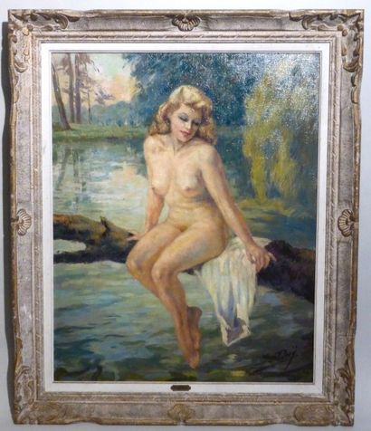 null DIEY Yves (1892-1984), Femme nue sur branche.

Huile sur toile signée en bas...