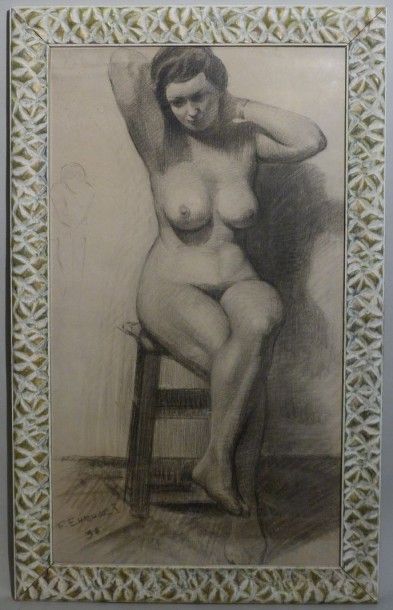 null EHRHART F., Femme nue 

Fusain signé et daté 1936. Petites déchirures.

Dim....