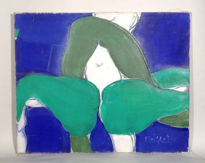 null Raymond MOISSET (1906-1994), Formes abstraites, huile sur toile, signée en bas...