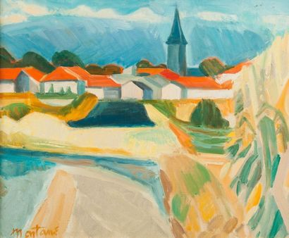 null Roger MONTANE (1916-2002) 

Village d'Auvergne

Huile sur toile signée en bas...