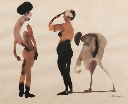 null Serge HOLLERBACH (né en 1923) 

Trois silhouettes

Aquarelle signée en bas à...