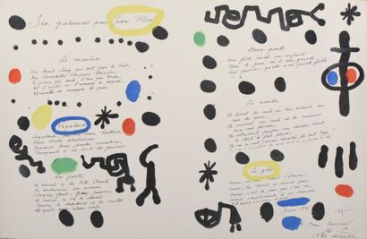 null Joan MIRO (1893 - 1983) 

Six patiences pour Joan Miro 

Lithographie en couleur...