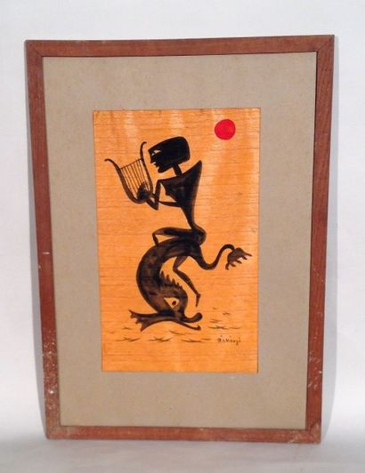 null Basil RAKOCZI (1908-1979)

Le joueur de Lyre

Gouache sur papier

36 x 22 c...