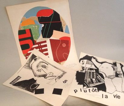 null Lot comprenant trois lithographies de Max PAPART (1911-1994)

"Révolution de...
