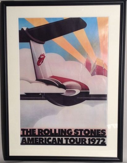 null John PASHE, "The Rolling Stones American Tour 1972" Affiche encadrée, production...