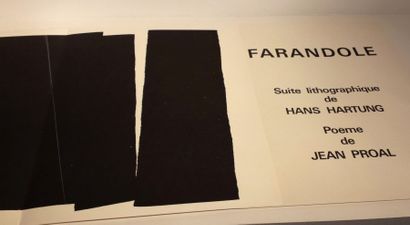 null Hans HARTUNG (1905 - 1989), "Farandole", Suite de quinze lithographiques de...