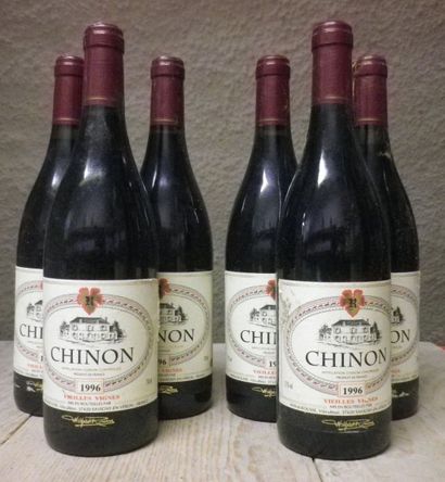 null 6 Bouteilles CHINON Vieilles Vignes 1996 - W. ROUSSE
 Etiquettes légèrement...