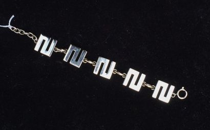 null Bracelet "S" en métal argenté - Longueur : 20 cm