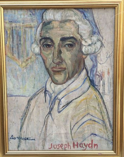 null Léo MARTIN (1889-?) 

Portrait de Joseph Haydn

Huile sur toile signée en bas...