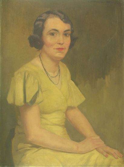 null HIRLEMANN L. (XXe siècle)

Femme au collier (1935)

Huile sur toile

Signée...