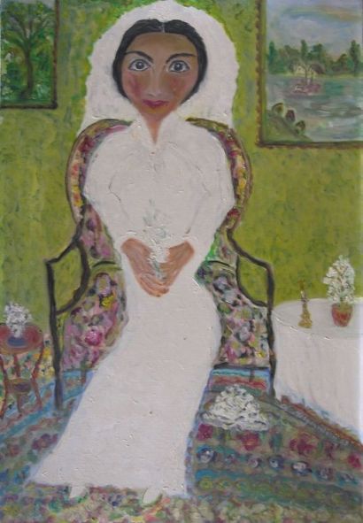 null MORGENSTERN Chana

(1913 - 1991)

Jeune mariée

Huile sur toile

Signée au dos...