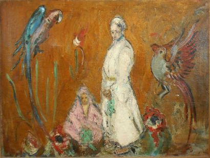 null TERLIKOWSKI Wladimir de (Poraj 1873 - 1951 Paris)

Personnages avec deux perroquets

Huile...