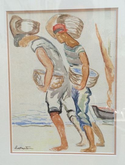 null Léo MARTIN (1889-?) 

Le retour des pêcheurs

Aquarelle signée en bas à gauche

32...