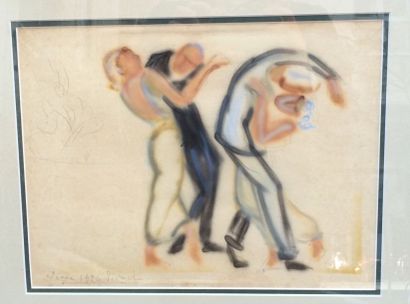 null Léo MARTIN (1889-?) 

Danse 1924 

Aquarelle et pastel signé, titré et daté...