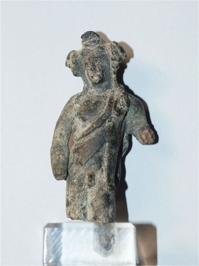 null Statuette du Dieu Bacchus portant une couronne de pampres. Epoque gallo-romaine.

H...