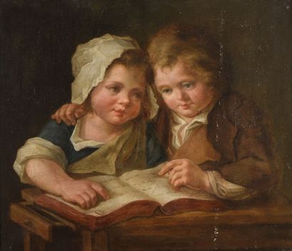 null Ecole française du XVIIIème siècle (Entourage de Gaspard GRESLY) 

Deux enfants...