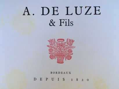 null A.DE LUZE & Fils 

Bordeaux depuis 1820 

1 volume