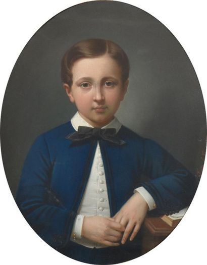null Jean-Théodore FANTIN LATOUR (1805-1875) 

Portrait de jeune garçon 

Pastel...