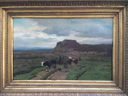 null Louis ROBBE (1806-1887)

Paysans sur une route de campagne

Huile sur toile...