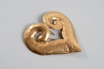 null YVES SAINT LAURENT Rive Gauche par GOOSSENS. Prototype. Pendentif-broche "Coeur"...