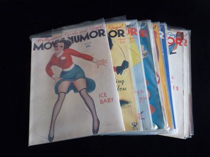 null Lot comprenant 13 magazines de la revue Hollywood Girls and Gags Movie Humor,...