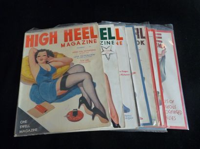 null Lot comprenant 10 magazines pin-up, en très bon état : 

- High Heel (4), août...
