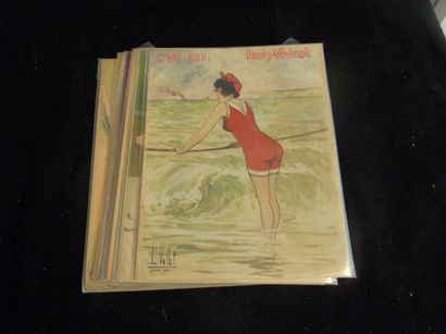 null Lot comprenant 6 magazines de la revue Paris-Vivant, aux couvertures illustrées...